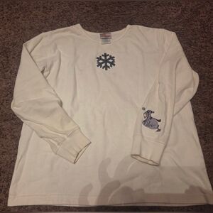 Vintage Disney Store Long Sleeve Eeyore Holiday Design